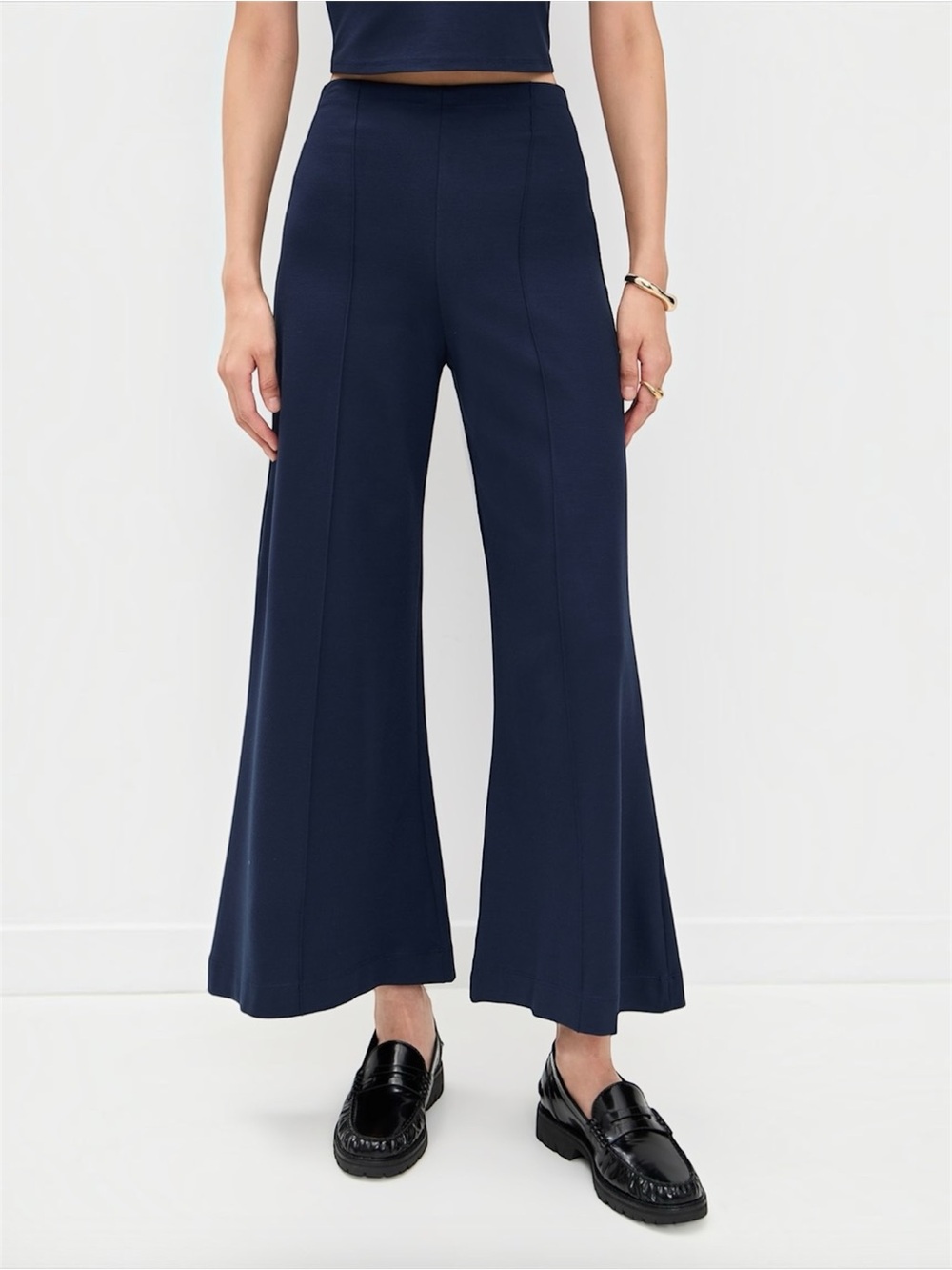 RIPLEY RADER Ponte Knit Wide Cropped Leg Pant